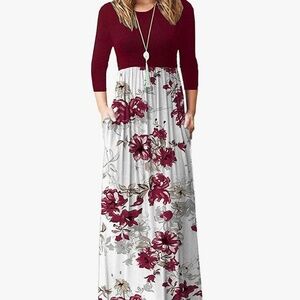 Long maxi dress with pocket